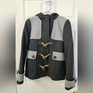 J. Crew Wool Coat Charcoal/ Light Gray - Size 2